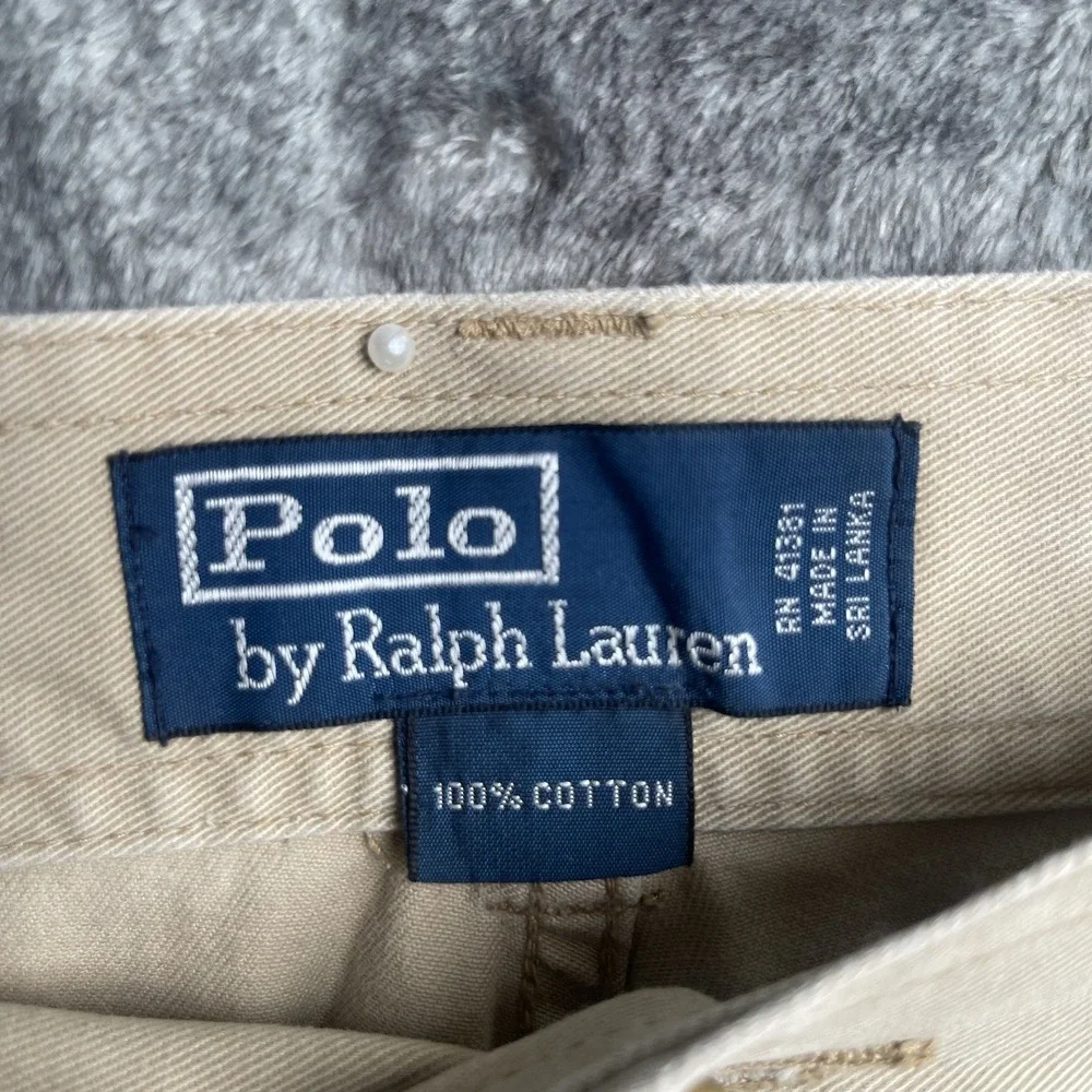 Polo Ralph Lauren Classic 67 Mens Size 36 Cargo Shorts Khaki Tan Cotton Chino